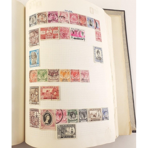 121 - A substantial stamp album full of UK, colonial and world stamps.  Also a quantity of loose stamps.#1... 