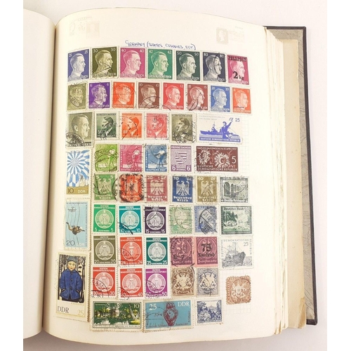 121 - A substantial stamp album full of UK, colonial and world stamps.  Also a quantity of loose stamps.#1... 