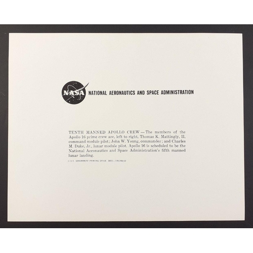 127B - NASA APOLLO MANNED MISSION CREW MEMBER PHOTOGRAPHS! A great collection of historical NASA memorabili... 