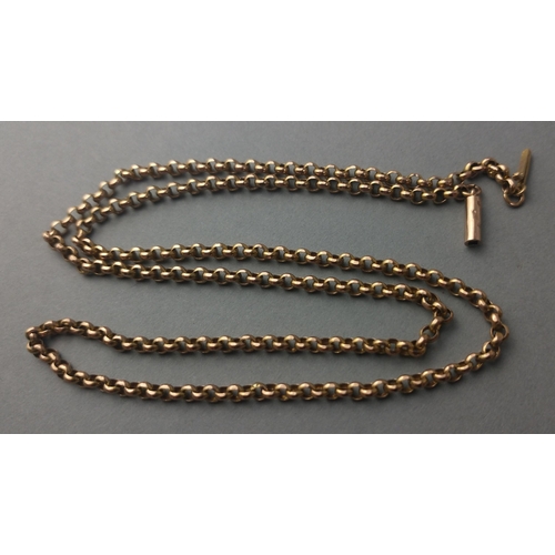 13 - A 9c marked gold link chain. 46cm long,  5.4g approx#13