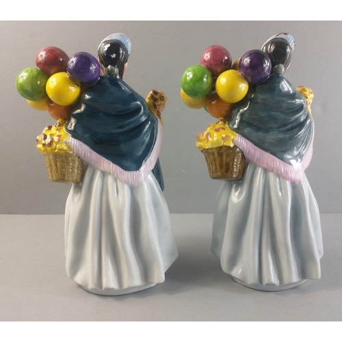 220 - A pair of LEONARDO balloon ladies each 23cm tall approx with no damage#227