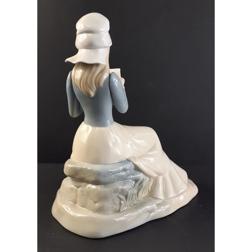 222 - Porcelanas Miquel Requena.S.A. Valencia Statue Figurine Girl Reading letter. In lovely condition wit... 