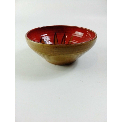 239 - FOSTERS POTTERY REDRUTH.   A lovely studio pottery bowl with warm floral design. No chips, cracks or... 