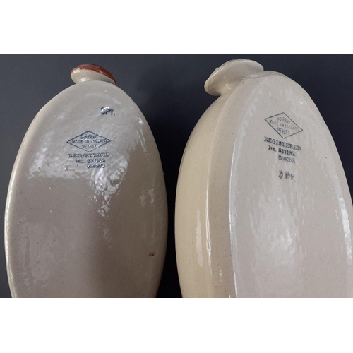 246 - Two BOURNE DENBY ceramic water bottles, made in England.  One a three pint the other a two pint.  Bo... 