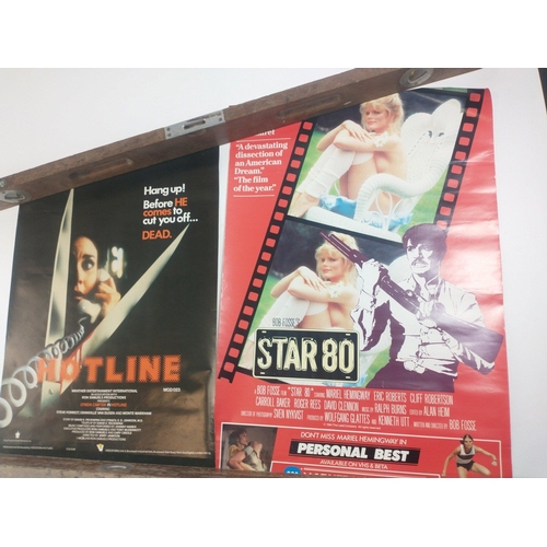 299 - Portrait size movie posters to include FOXES, STAR 80, HOT LINE and LEGS measuring 70 x 45cm approx.... 