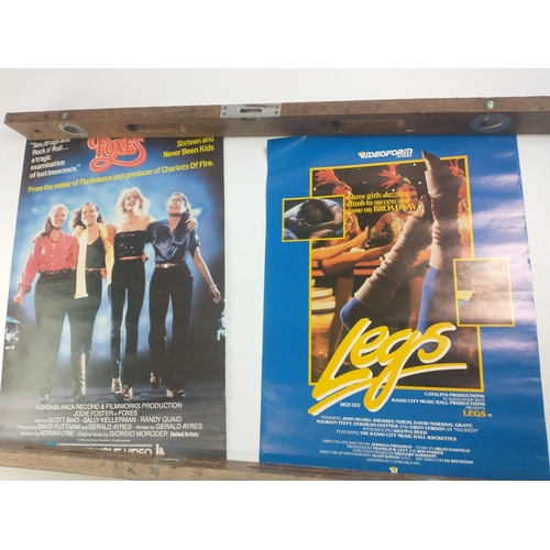 299 - Portrait size movie posters to include FOXES, STAR 80, HOT LINE and LEGS measuring 70 x 45cm approx.... 