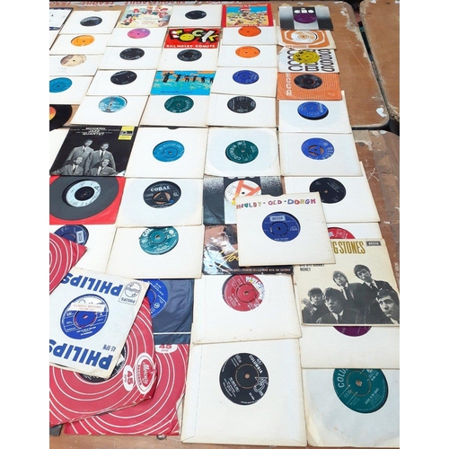 301 - A collection of approx 100 vinyl 45rpm singles.  Mainly 1960s and includes a couple of sample record... 