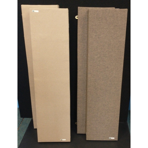 308 - Eight wall-hanging acoustic sound-proofing panels 120x30cm in good condition, made by GK Acoustics#3... 