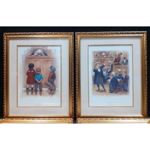 351 - A set of four legal RUMPOLE OF THE BAILEY themed prints by Barry Leighton-Jones.  Titles include Juv... 