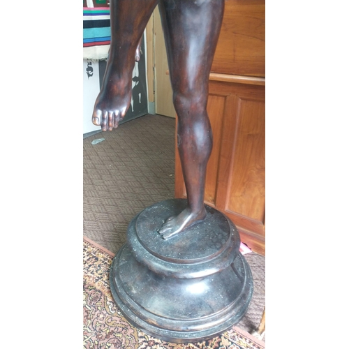 356 - LIFESIZE BRONZE - After F. DE LUCA (1785-1869) likely VENUS after Bathing. An impressive large life ... 