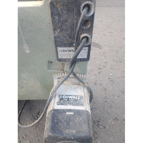 381 - A de WALT band saw in used condition with fence#388