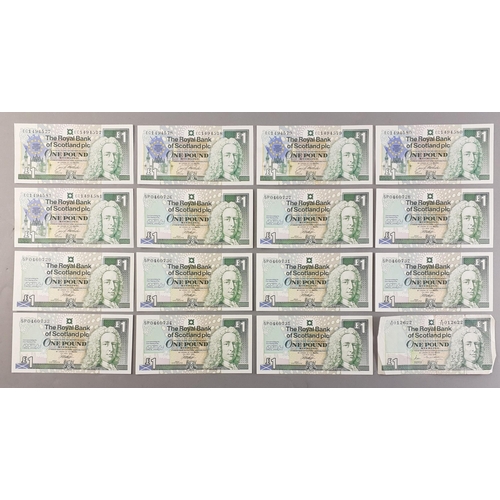 61 - A small collection of Scottish bank notes of interest to include a run of 8 x 1999 Scottish Parliame... 