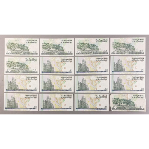 61 - A small collection of Scottish bank notes of interest to include a run of 8 x 1999 Scottish Parliame... 