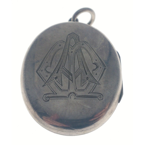 81 - A white metal presentation locket from the Auchtermuchty cricket club dated 1882#82