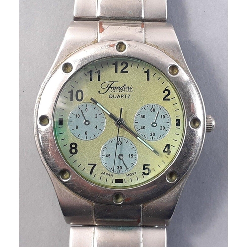 121 - FONDINI Quartz watch, not running, may require battery. Also a pair of Lion Rampant cufflinks.#121... 