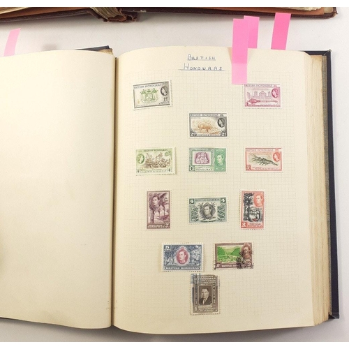 132 - Two older good well put together stamp albums.  Contains some nice Commonwealth sets / part sets as ... 