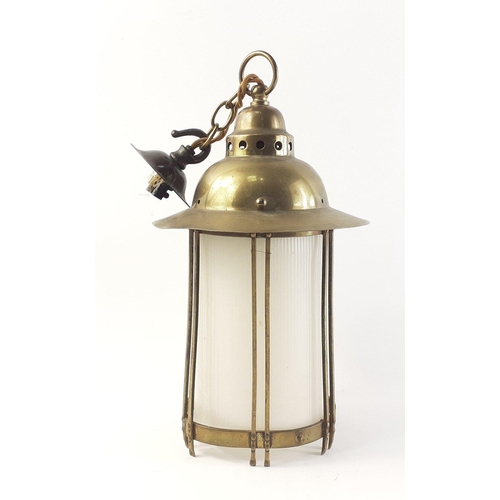 174 - A brass pendant lamp standing 30cm high approx#174