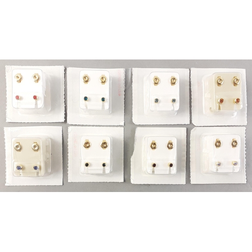 102 - A bag containing eight sterile sealed American stud earring sets.#102