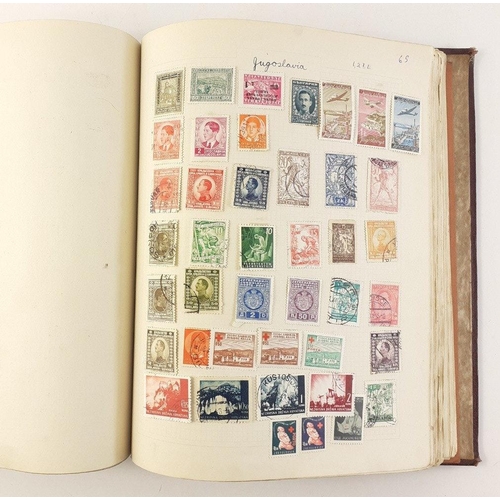 132 - Two older good well put together stamp albums.  Contains some nice Commonwealth sets / part sets as ... 