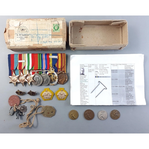 139 - A WWII medal group of DUNKIRK interest awarded to A.M.H. Cooper of the R.A.S.C. Served in North Afri... 