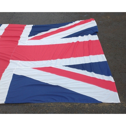 141 - An oversize modern Union flag 475 x 274cm.  Dates to circa 2002 made by Sports and Corporate Flags U... 