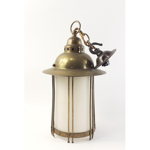 174 - A brass pendant lamp standing 30cm high approx#175