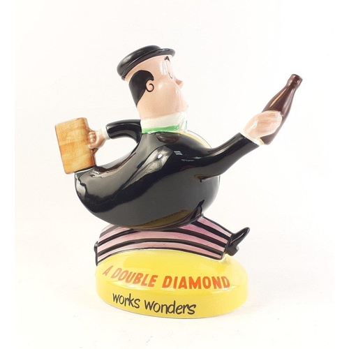 207 - BESWICK 'Double Diamond Works Wonders' running man advertising decanter and stopper.  A lovely quirk... 