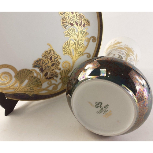 265 - ROSENTHAL.  Two exceptionally attractive Classic Rose pieces. A 30cm wall plate and a super tall vas... 