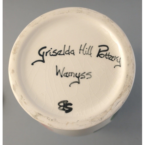 293 - A GRISELDA HILL pottery, WEMYSS ware hand-painted jar with lid  23cm tall approx#297