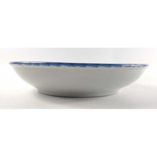 296 - A lovely HIGHLAND STONEWARE bowl in a vibrant blue design, diameter 35cm approx.  No damage#300