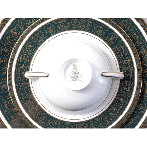 311 - ROYAL DOULTON. A superb dinner service in VANBOROUGH pattern comprising 34cm plattern with lidded tu... 