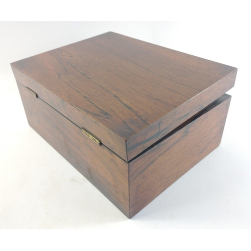 332 - A wooden tea caddy with 2 internal boxes, currently used as a sewing box.  25 x 19 x 12cm approx#336... 