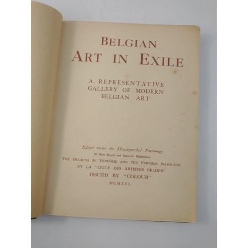 385 - A rare 1916 first edition softback copy of BELGIAN ART IN EXILE: A representative gallery of modern ... 