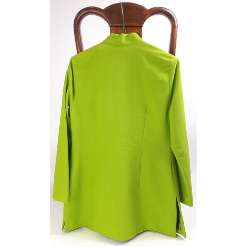 424 - Stand out from the crowd in this stylish gorgeous lime green ladies jacket made in Hong Kong, size 1... 