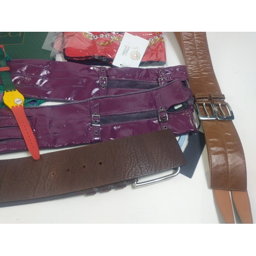 429 - A collection of quality accessories to include belts by JAEGER (3 large), BETTY BARCLAY (90cm, 95cm)... 