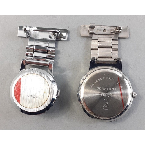 44 - An INGERSOLL mechanical nurse's watch (working), and a CONSTANT nurse's watch (requires battery).#44... 