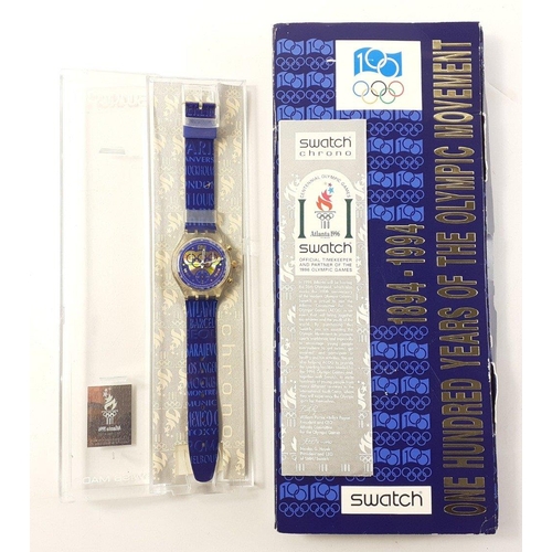 52 - Two SWATCH watches, one of One Hundred Years of the Olympic Movement 1894-1994.  One working#52