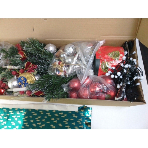 564 - Straight out the box ready for Santa!  A plug-in Christmas tree with decorations.  Stands 80cm appro... 