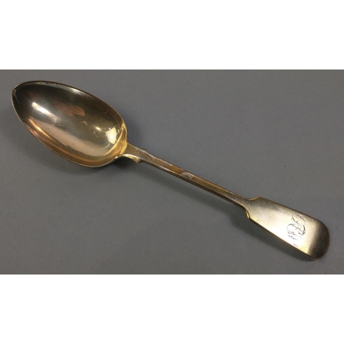 67 - A Victorian silver spoon hallmarked Exeter 1863, length 23cm approx.  Weight 75g approx.  Made by Th... 