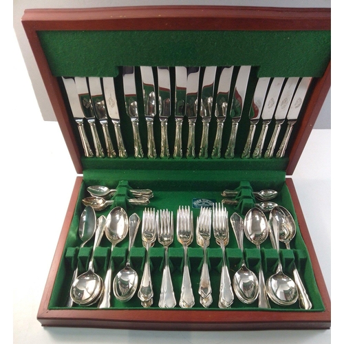 74 - A nice quality JOHN TURTON OF SHEFFIELD canteen of cutlery comprising 68 pieces in good condition in... 