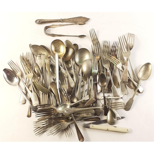 76 - A box of mixed cutlery#76