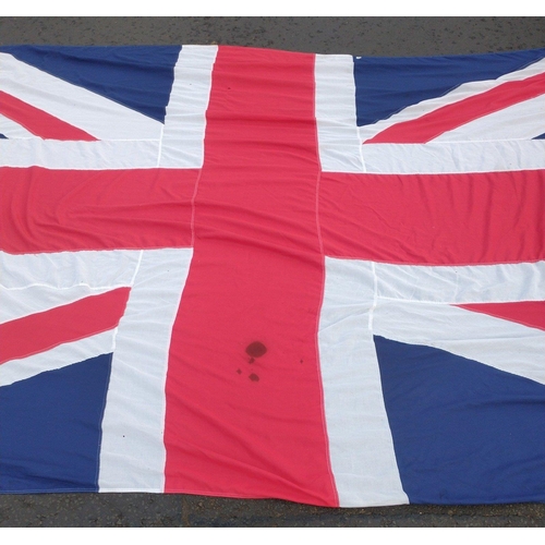 141 - An oversize modern Union flag 475 x 274cm.  Dates to circa 2002 made by Sports and Corporate Flags U... 