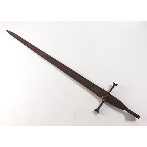 147 - A modern rustic sword 100cm total length approx. Possibly a representation of a German executioner's... 