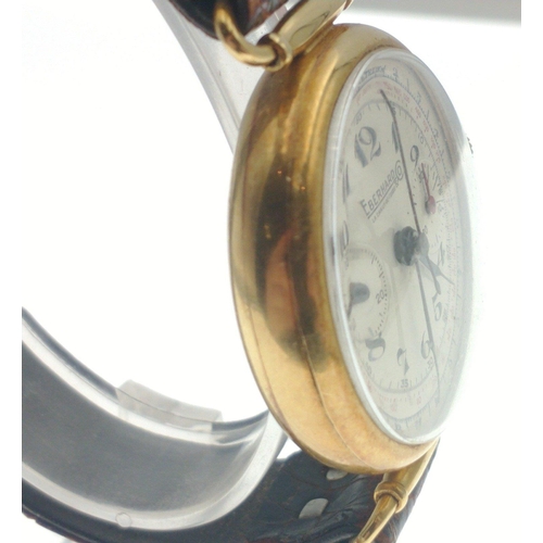 36 - EXQUISITE EBERHARD 21 Jewels Swiss Chronometer Watch with 750 stamped case. 30mm face.  Appears to b... 