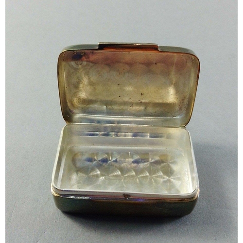 52 - A silver 925 stamped pill box with engine turned top, maker IBB, 38mm approx, 24.1g approx#57