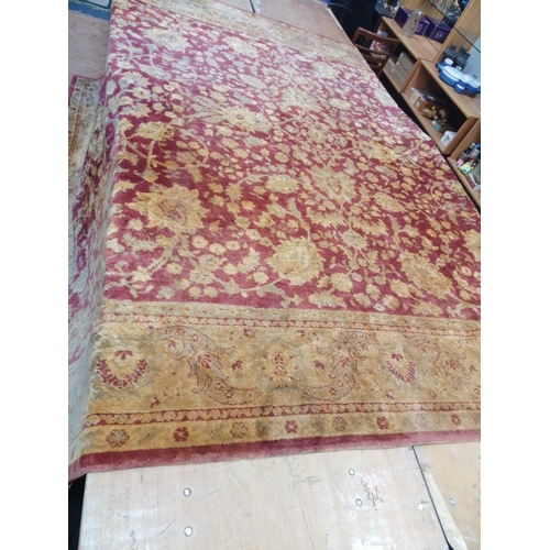 166 - A VERY LARGE vintage Persian carpet 400cm x 275cm 913ft x 9ft approx) approx with signs of wear but ... 