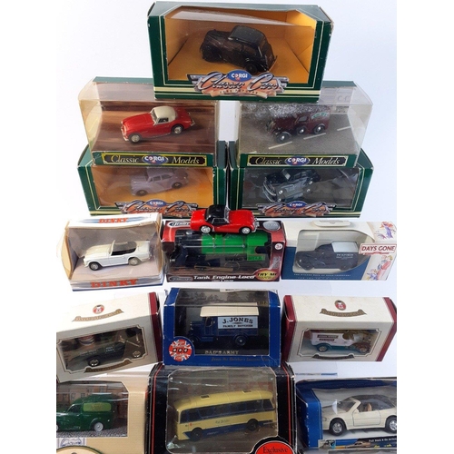 210 - Mixed lot of diecast boxed model vehicles of interest to include CORGI, Maisto, Dinky EFE.  Interest... 