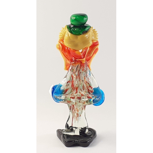 226 - A super wee cheeky wee MURANO clown standing 27cm tall approx and in good condition.#58