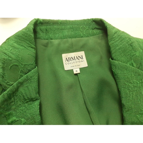 385 - A green ARMANI 3 buttoned jacket in size 10#137