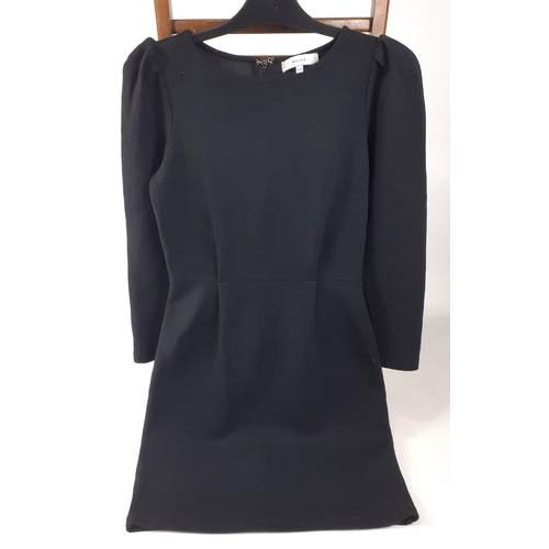 386 - Two REISS dresses in size 10, one black with full length sleeves and the other sleeveless in navy bl... 